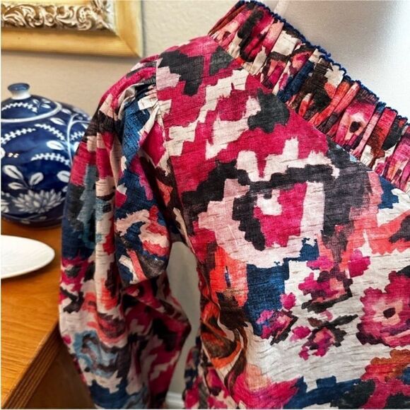 NWT Chufy brand "Alin" one shoulder floral ruffle top - Picture 5 of 8